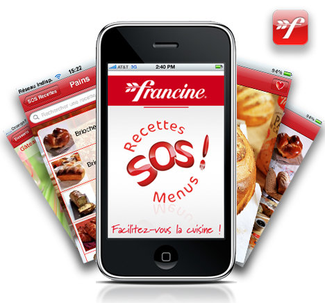 Application iPhone Francine SOS Menus & Recettes !